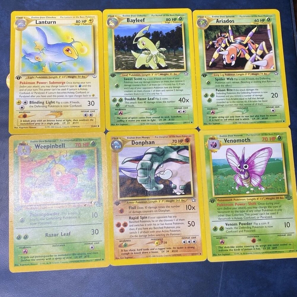 Pokémon 1st Edition Stage 1 Lot – Neo Genesis & Jungle (WotC)
